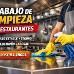 Trabajo de Limpieza en Restaurantes: Empleo Estable con Alta Demanda